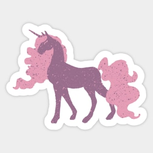 Purple and Pink Unicorn Sticker